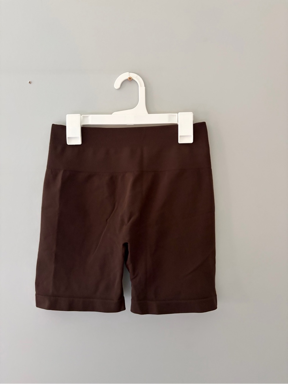 Aurola High-Waist Women's Workout/ Weightlifting/ Biker Shorts in Dark Brown